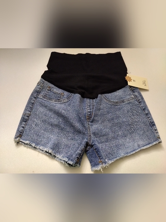 Soho Pants - Love Soho Maternity Denim Shorts with Black Elastic Waistband New Size XL